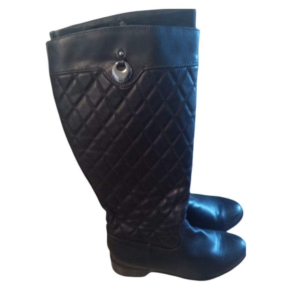 Cato Quilted Black Boots Tall